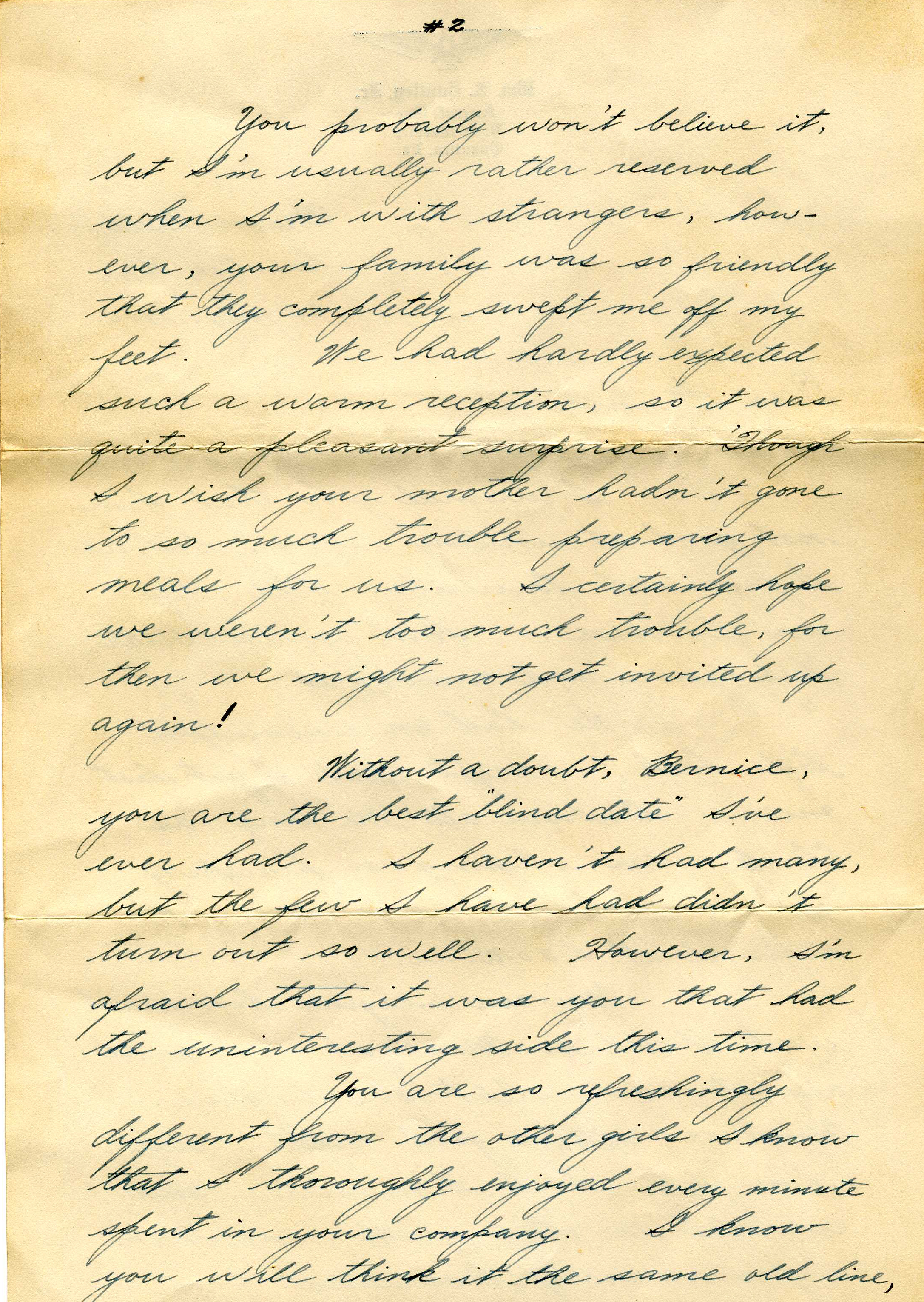 Bill's First Letter: Page 2