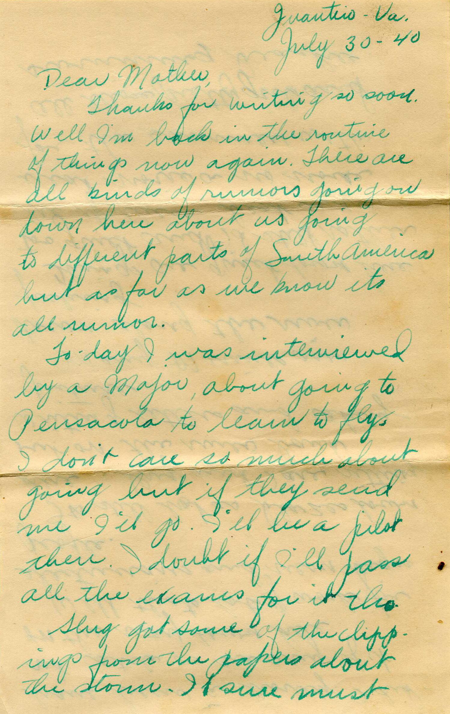 Frank's Letter Home