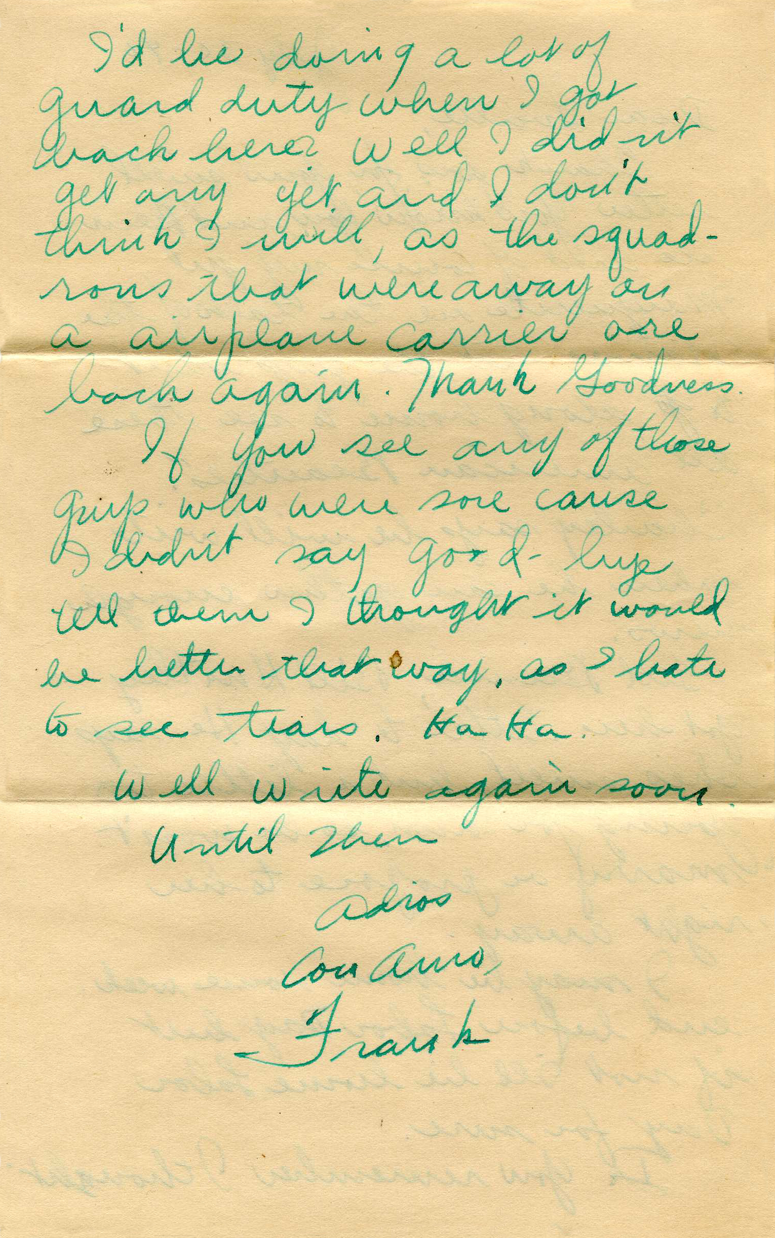 Frank's Letter Home - More to Lucille